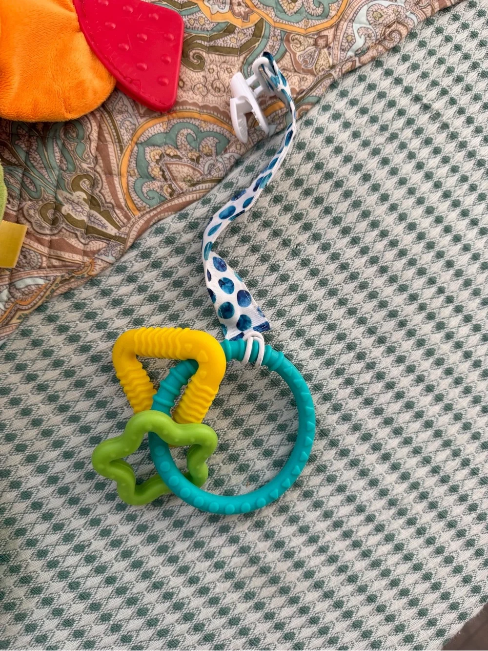 Melissa & Doug Flip Fish, Sassy Baby Rattlin Ring, Teething Baby toys bundle